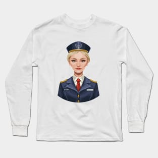 scandinavian stewardess Long Sleeve T-Shirt